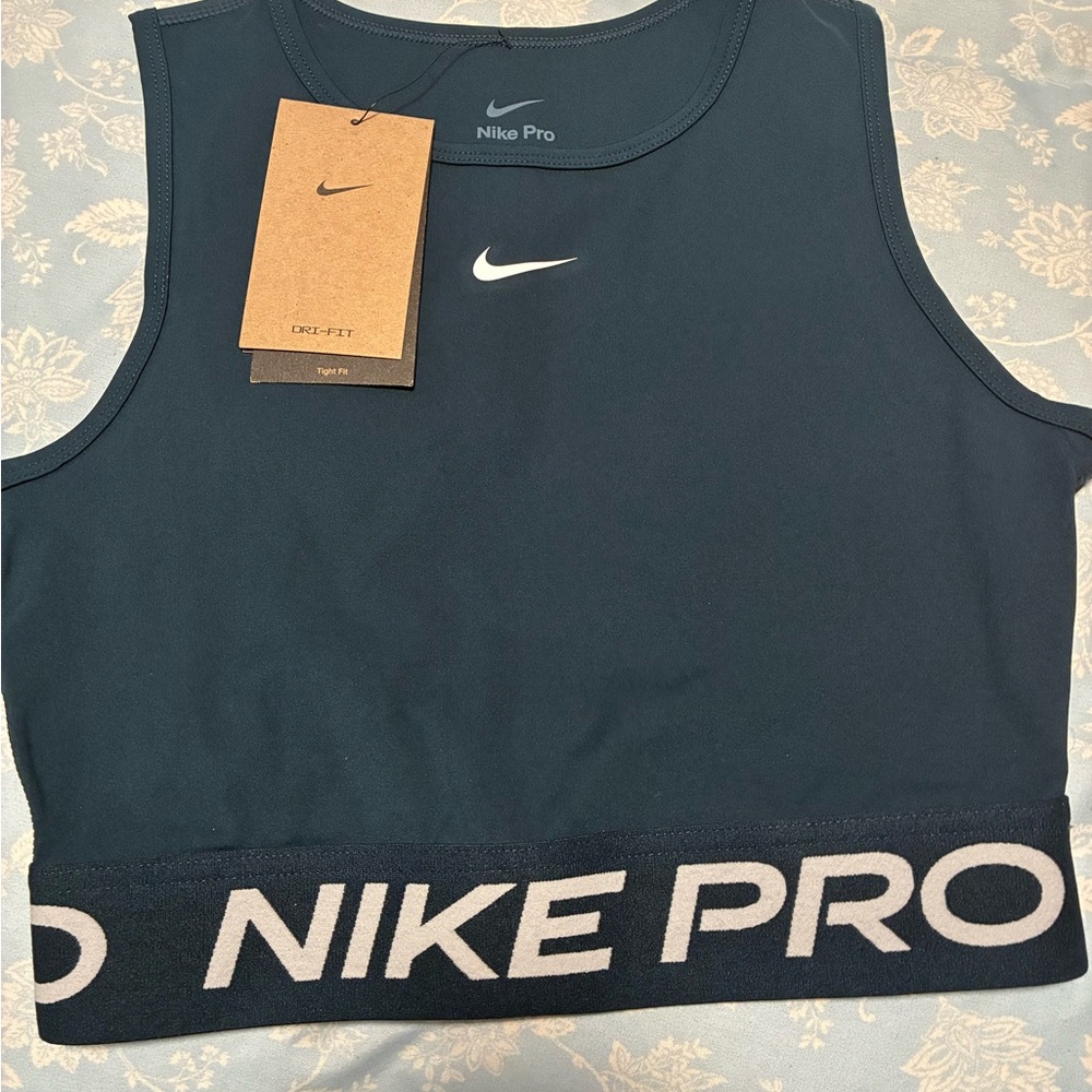 Nike Pro Dark Green Sports Top